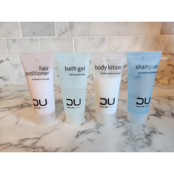 Travel Size DU Skin Care Experts Set Shampoo Conditioner Body Lotion & Bath Gel - Picture 1 of 9